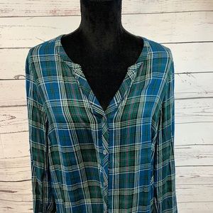 J. Jill plaid Button Up Long Sleeve Plaid Medium
